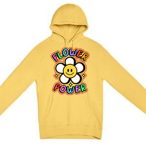 Flower Power Emoji Premium Pullover Hoodie