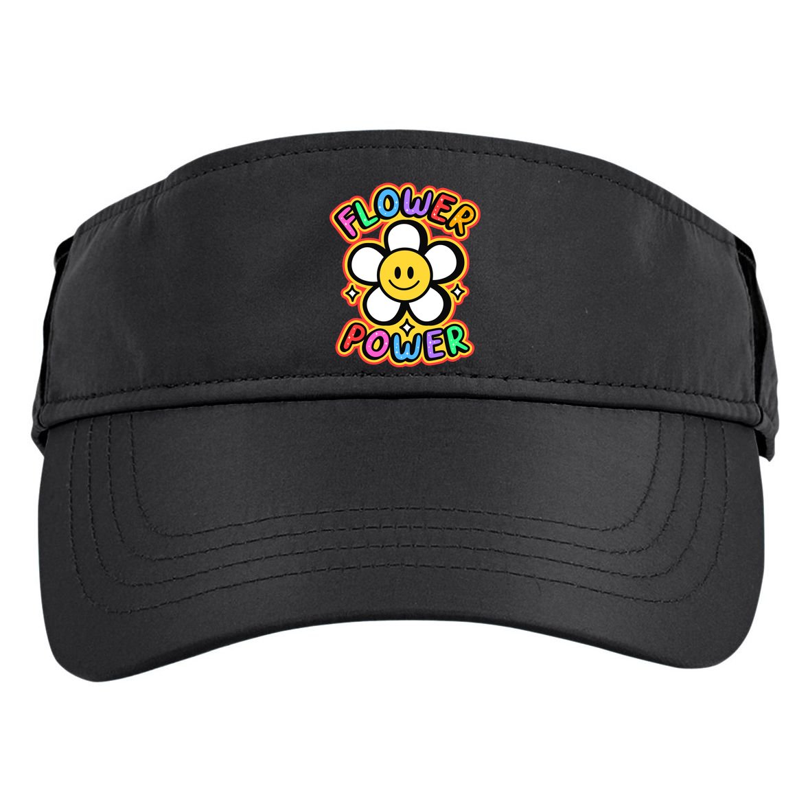 Flower Power Emoji Adult Drive Performance Visor