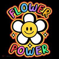 Flower Power Emoji Flatbill Hat