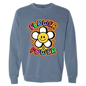 Flower Power Emoji Garment-Dyed Sweatshirt