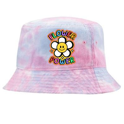 Flower Power Emoji Tie-Dyed Bucket Hat