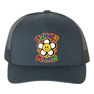 Flower Power Emoji Yupoong Adult 5-Panel Trucker Hat