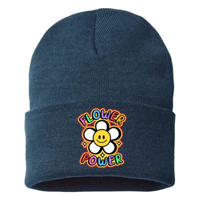 Flower Power Emoji Sustainable Knit Beanie