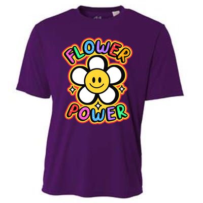 Flower Power Emoji Cooling Performance Crew T-Shirt