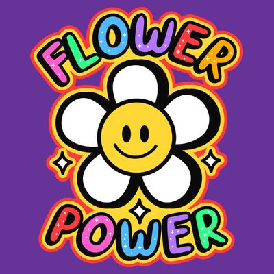 Flower Power Emoji T-Shirt