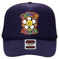 Flower Power Emoji Trucker Hat