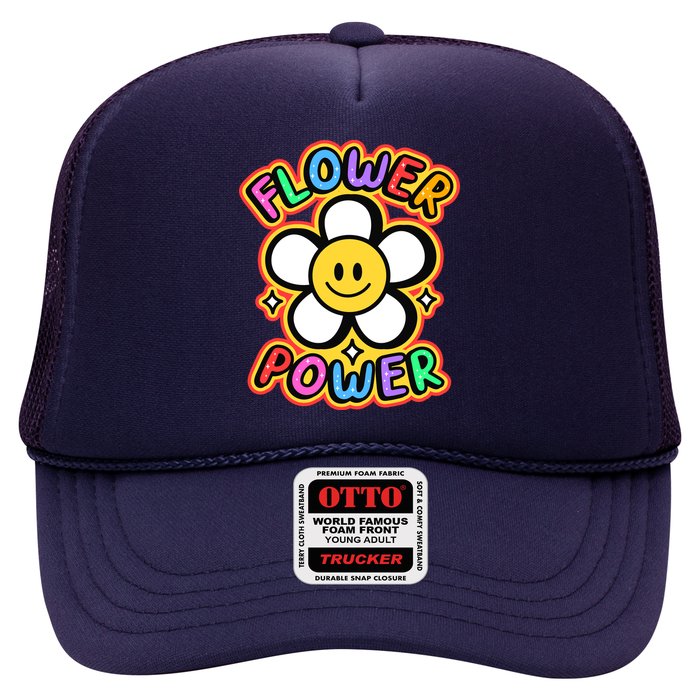 Flower Power Emoji Trucker Hat