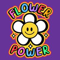 Flower Power Emoji Trucker Hat