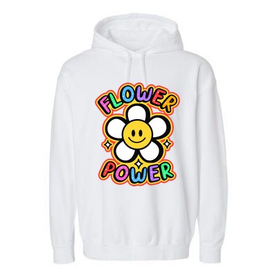 Flower Power Emoji Garment-Dyed Fleece Hoodie