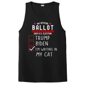 Funny Presidential Election 2024 Sign Vote Cat Lover Owner PosiCharge Competitor Tank