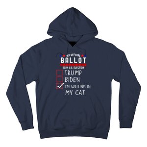 Funny Presidential Election 2024 Sign Vote Cat Lover Owner Hoodie