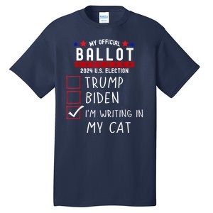 Funny Presidential Election 2024 Sign Vote Cat Lover Owner Tall T-Shirt