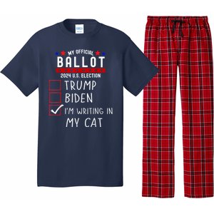 Funny Presidential Election 2024 Sign Vote Cat Lover Owner Pajama Set