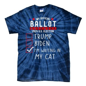 Funny Presidential Election 2024 Sign Vote Cat Lover Owner Tie-Dye T-Shirt