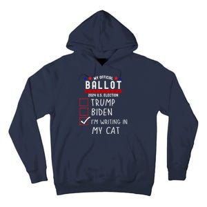 Funny Presidential Election 2024 Sign Vote Cat Lover Owner Tall Hoodie