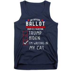 Funny Presidential Election 2024 Sign Vote Cat Lover Owner Tank Top