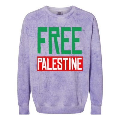 Free Palestine End Israel Colorblast Crewneck Sweatshirt