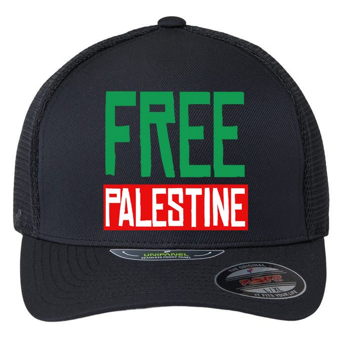 Free Palestine End Israel Flexfit Unipanel Trucker Cap