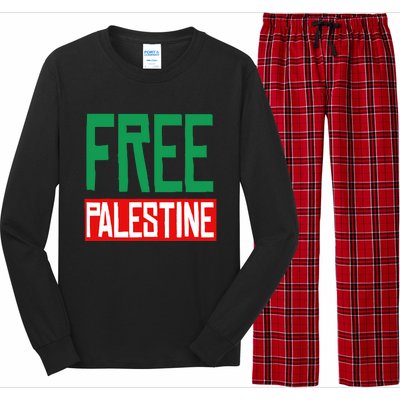 Free Palestine End Israel Long Sleeve Pajama Set