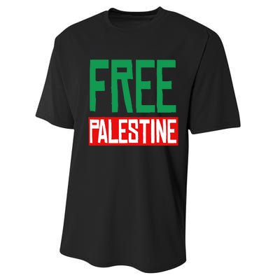 Free Palestine End Israel Performance Sprint T-Shirt