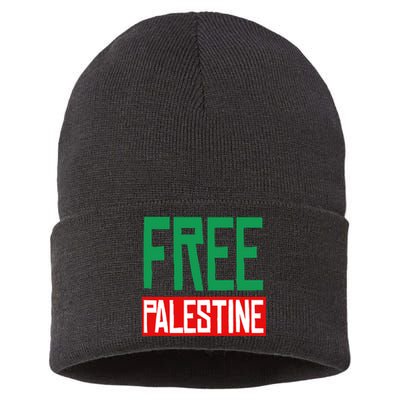 Free Palestine End Israel Sustainable Knit Beanie