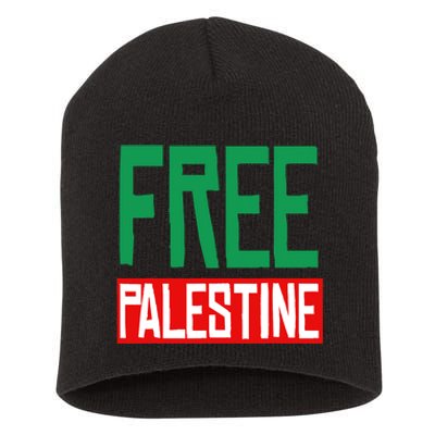 Free Palestine End Israel Short Acrylic Beanie