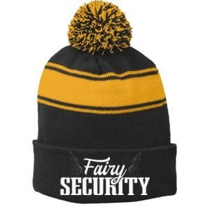 Funny Parents Easy Costume Fairy Security Halloween Mom Dad Stripe Pom Pom Beanie