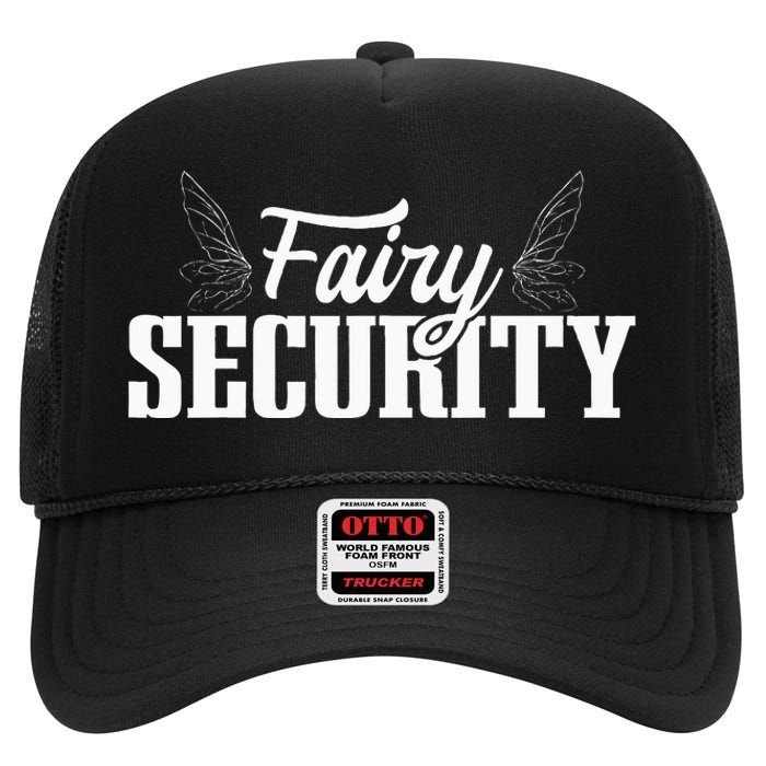 Funny Parents Easy Costume Fairy Security Halloween Mom Dad High Crown Mesh Back Trucker Hat