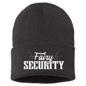 Funny Parents Easy Costume Fairy Security Halloween Mom Dad Sustainable Knit Beanie