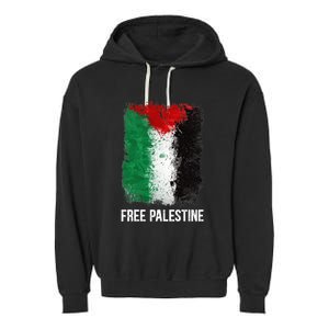 Free Palestine Free Palestine Flag Support Ghaza Peace Garment-Dyed Fleece Hoodie