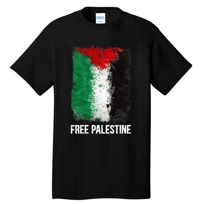 Free Palestine Free Palestine Flag Support Ghaza Peace Tall T-Shirt