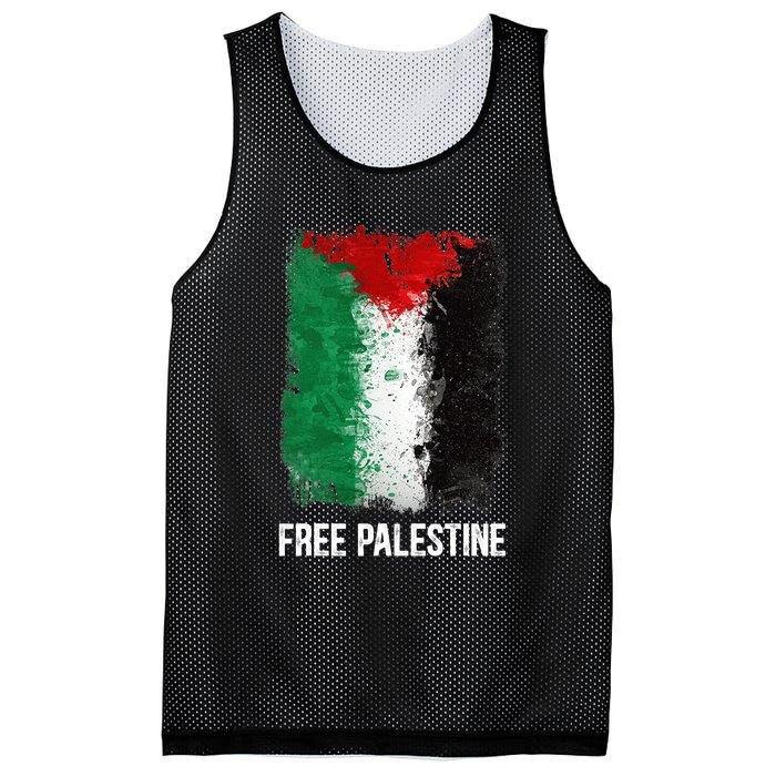 Free Palestine Free Palestine Flag Support Ghaza Peace Mesh Reversible Basketball Jersey Tank