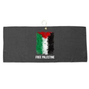 Free Palestine Free Palestine Flag Support Ghaza Peace Large Microfiber Waffle Golf Towel