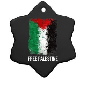 Free Palestine Free Palestine Flag Support Ghaza Peace Ceramic Star Ornament