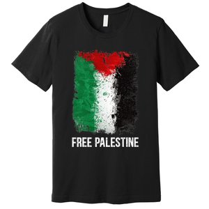 Free Palestine Free Palestine Flag Support Ghaza Peace Premium T-Shirt