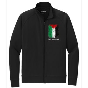 Free Palestine Free Palestine Flag Support Ghaza Peace Stretch Full-Zip Cadet Jacket