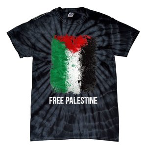 Free Palestine Free Palestine Flag Support Ghaza Peace Tie-Dye T-Shirt