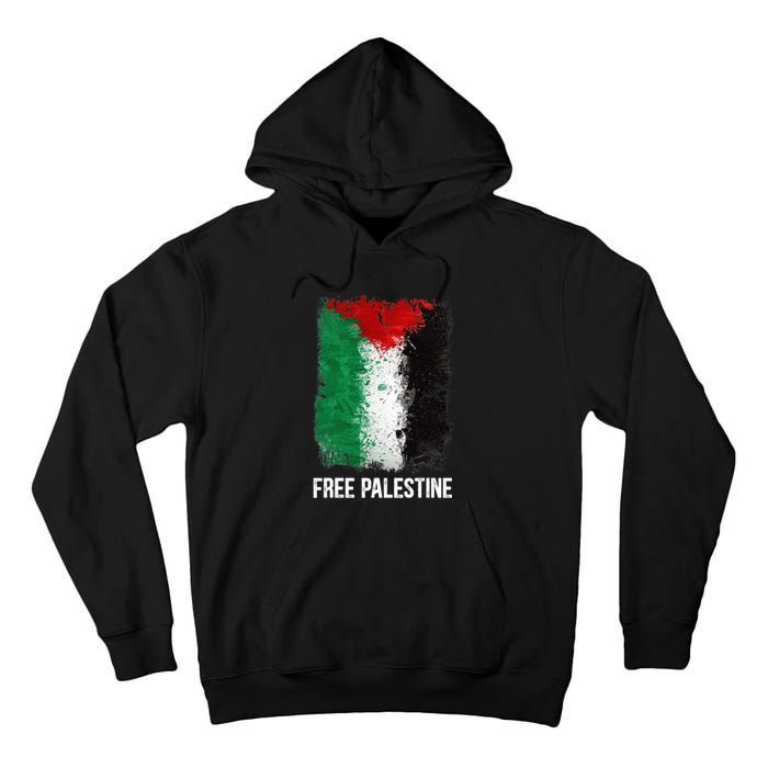 Free Palestine Free Palestine Flag Support Ghaza Peace Tall Hoodie