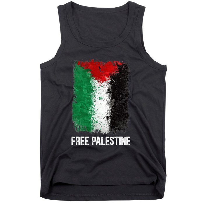 Free Palestine Free Palestine Flag Support Ghaza Peace Tank Top