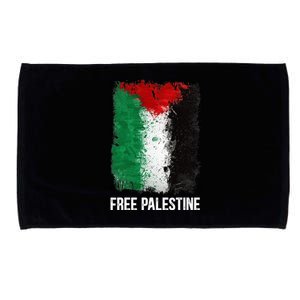 Free Palestine Free Palestine Flag Support Ghaza Peace Microfiber Hand Towel