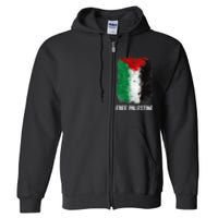 Free Palestine Free Palestine Flag Support Ghaza Peace Full Zip Hoodie