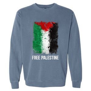 Free Palestine Free Palestine Flag Support Ghaza Peace Garment-Dyed Sweatshirt