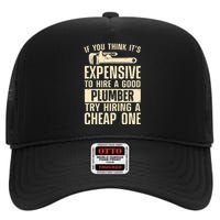 Funny Plumber For Wo Steamfitter Pipefitter Plumbing High Crown Mesh Back Trucker Hat