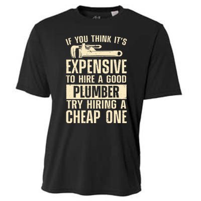 Funny Plumber For Wo Steamfitter Pipefitter Plumbing Cooling Performance Crew T-Shirt