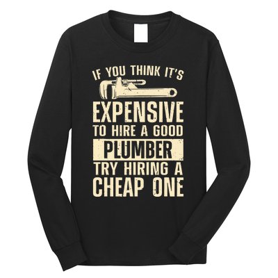 Funny Plumber For Wo Steamfitter Pipefitter Plumbing Long Sleeve Shirt