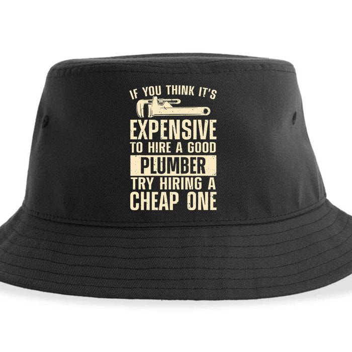 Funny Plumber For Wo Steamfitter Pipefitter Plumbing Sustainable Bucket Hat