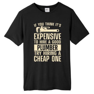 Funny Plumber For Wo Steamfitter Pipefitter Plumbing Tall Fusion ChromaSoft Performance T-Shirt