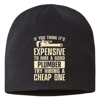 Funny Plumber For Wo Steamfitter Pipefitter Plumbing Sustainable Beanie