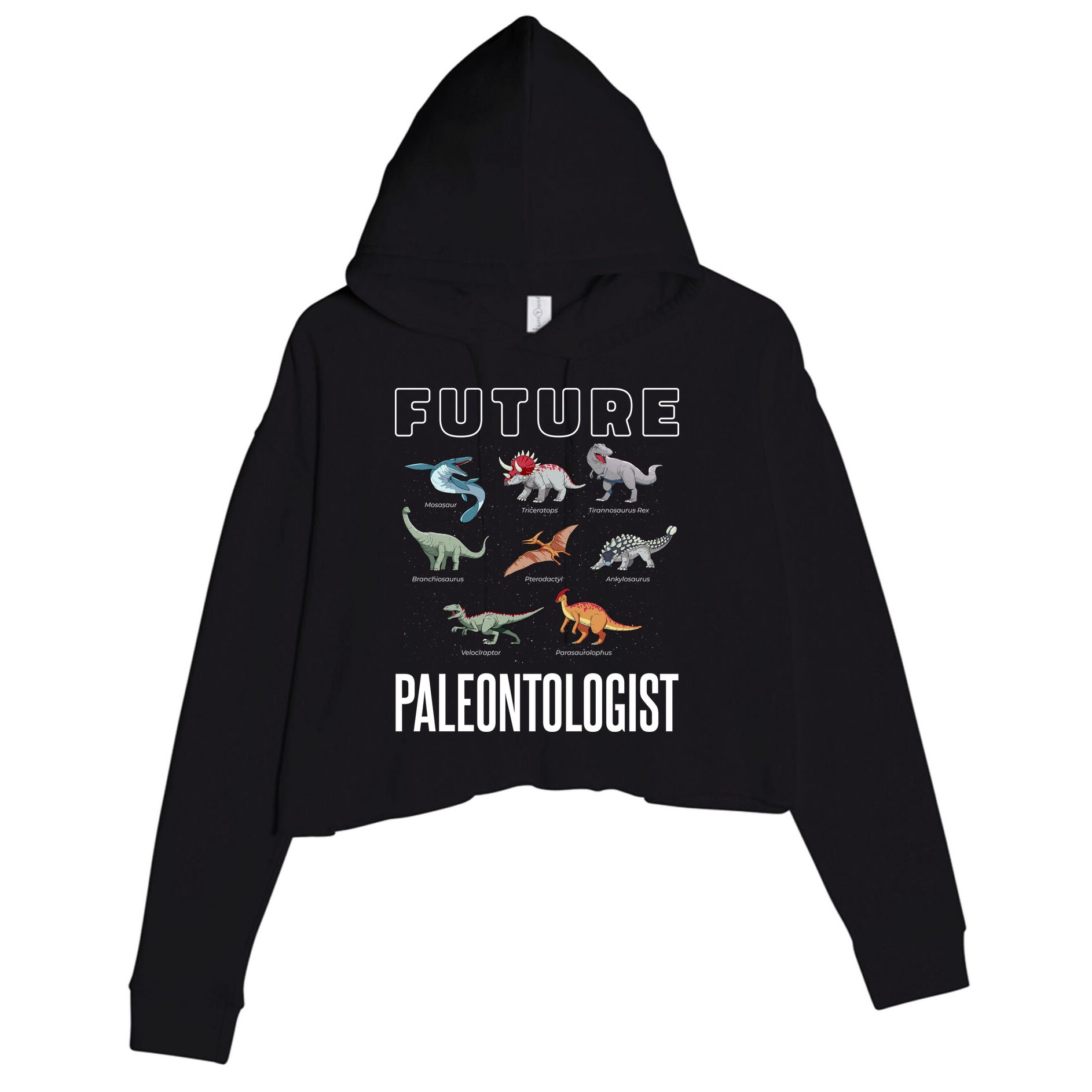 Future Paleontologist Crop Fleece Hoodie