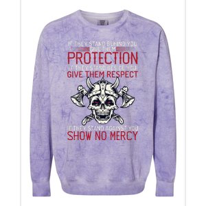 Family Protection Fighter Valhalla Odin Nordic Viking Colorblast Crewneck Sweatshirt